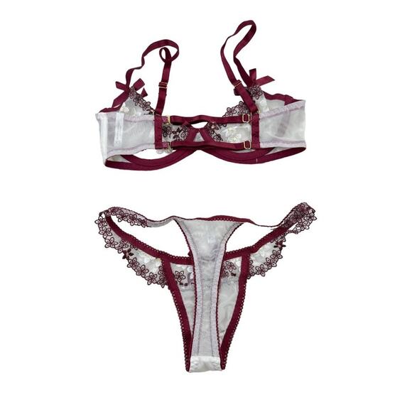 Forever and a Day - Riley Bra & Panty Set in Wine - Picture 3 of 5